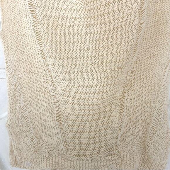 Helmut Lang Destroyed Linen Open Knit Sweater - Picture 3 of 8